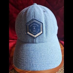 Travis Mathew Golf Hat Adult L-XL FlexFit Blue USA Cali Design Patch Est 2007